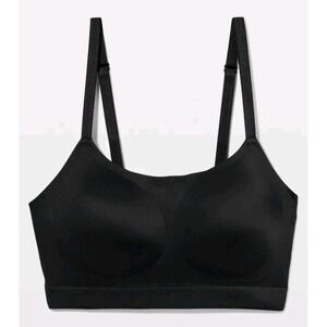Soma Enbliss Luxe Bralette Black Size Large NWT Removable Pads Adjustable Sports
